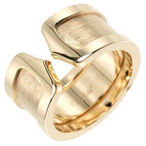 CARTIER 2C LM Ring K18 yellow gold #5.8(US Size) 12.2g Women